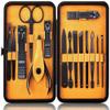 Nail Nippers 15 Piece Nail Clipper Set Stainless Steel Nail Clipper Pedicure Beauty Manicure Tool-Yellow-B view 1
