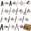 Nail Nippers 15 Piece Nail Clipper Set Stainless Steel Nail Clipper Pedicure Beauty Manicure Tool-Yellow-B view 2