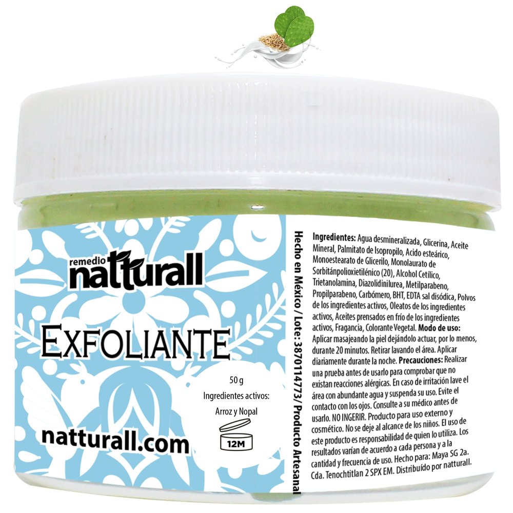 Facial Body Scrub Feet Lips Rice Nopal Natural Moisturizing 50g
