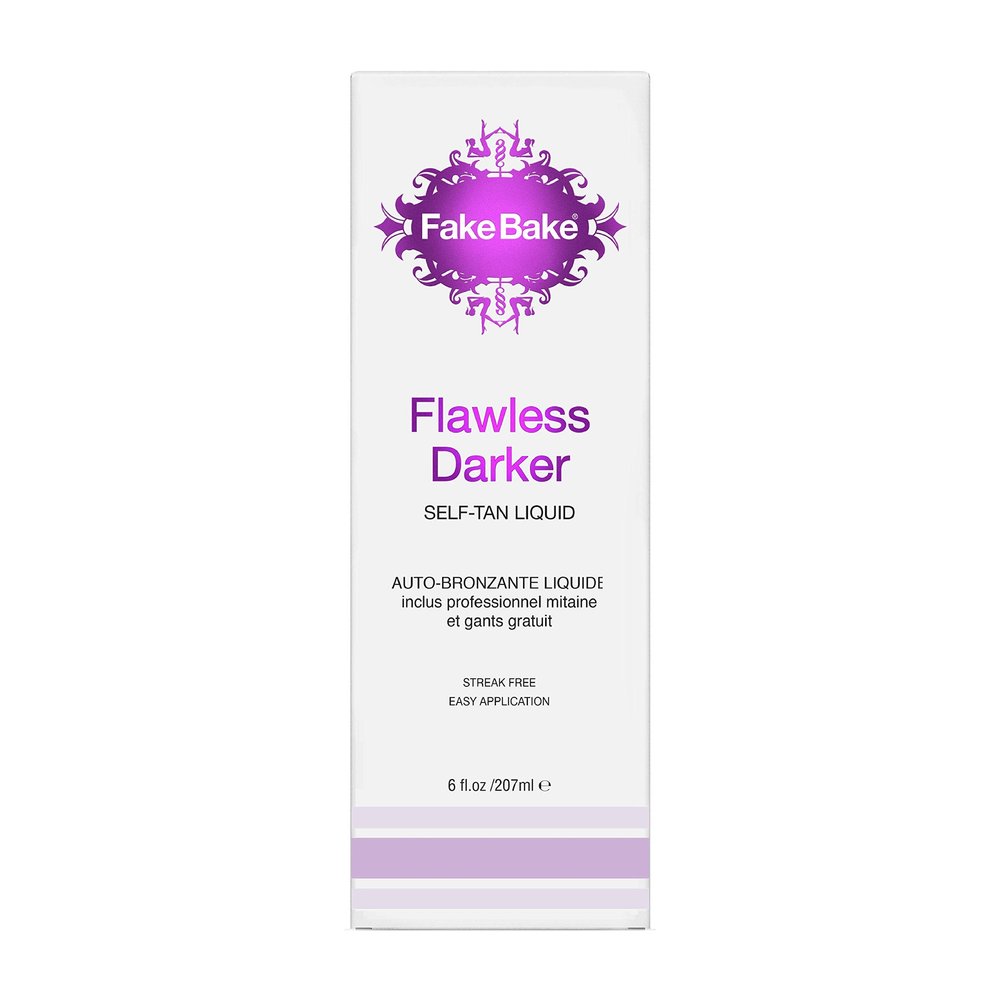 Fake Bake Flawless Darker Self-Tan Liquid 177ml + Application Mitt