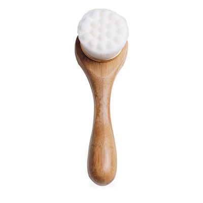 Alana Mitchell Bamboo Facial Cleansing Brush  Ultra Soft Face Scrubber  Deep Cleansing & Exfoliating Face Brush  Manual Scrub Facial Brush - Powerful Facial Skin Care Products for Youthful Skin