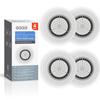 Brushmo Brush Head Replacements Compatible with Clarisonic Mia 1, Mia 2, Mia Fit, Alpha Fit, Smart Profile Uplift and Alpha Fit, Sensitive Facial 4 Pack (Sensitive) view 1