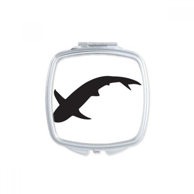 Blue Ocean Shark Fierce Animal Square Mirror Portable Compact Pocket Makeup Double Sided Glass