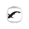Blue Ocean Shark Fierce Animal Square Mirror Portable Compact Pocket Makeup Double Sided Glass view 1