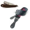 G.B.S Handmade Premium Black and Maroon Straight Razor Leather Sharpening Strop/Strap with Canvase - 3" x 26" Wood Shave Ready Straight Razor view 1