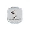 Bikini Beauty Illustration Black Pattern Square Mirror Portable Compact Pocket Makeup Double Sided Glass view 1