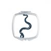 Animal Black Snake Sketch Pattern Square Mirror Portable Compact Pocket Makeup Double Sided Glass view 1