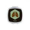 Body Organs Lung Organs Square Mirror Portable Compact Pocket Makeup Double Sided Glass view 1