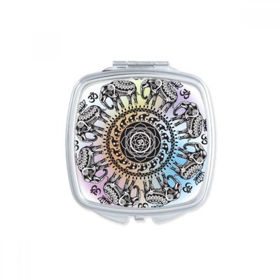 Animal Big Circle Elephant Square Mirror Portable Compact Pocket Makeup Double Sided Glass