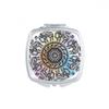 Animal Big Circle Elephant Square Mirror Portable Compact Pocket Makeup Double Sided Glass view 1