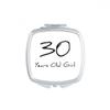 30 years old Girl Age Square Mirror Portable Compact Pocket Makeup Double Sided Glass view 1