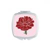 Pink Carnation Mothe Day Flower Plant Square Mirror Portable Compact Pocket Makeup Double Sided Glass view 1