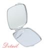 Pink Carnation Mothe Day Flower Plant Square Mirror Portable Compact Pocket Makeup Double Sided Glass view 2