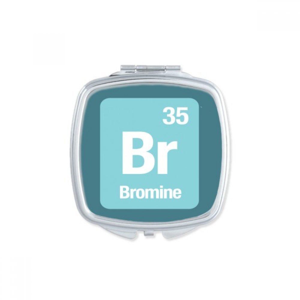 Br Brone Checal Element Science Square Mirror Portable Compact Pocket Makeup Double Sided Glass