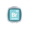 Br Brone Checal Element Science Square Mirror Portable Compact Pocket Makeup Double Sided Glass view 1
