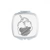 Black Bowl Biscuits Ice Ball Square Mirror Portable Compact Pocket Makeup Double Sided Glass view 1