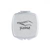 Black Hulity Personalized Gesture Square Mirror Portable Compact Pocket Makeup Double Sided Glass view 1