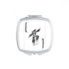 Black Joker Playing Cards Pattern Square Mirror Portable Compact Pocket Makeup Double Sided Glass view 1