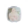 Beauty with Bird Chinese Style Watercolor Square Mirror Portable Compact Pocket Makeup Double Sided Glass view 1
