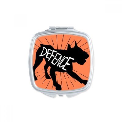 Black Donkey Animal Outline Natural Square Mirror Portable Compact Pocket Makeup Double Sided Glass