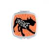 Black Donkey Animal Outline Natural Square Mirror Portable Compact Pocket Makeup Double Sided Glass view 1