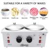Double Wax Warmer Professional Electric Wax Heater Machine for Hair Removal, Dual Waxing Pot Paraffin Facial Skin Body SPA Salon Equipment with Adjustable Temperature Set view 2