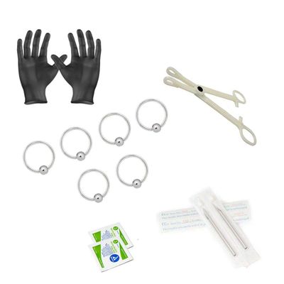 Luxe Modz Body Piercing Kit,Piercing Kits for All Piercings 14G Surgical Steel Captive Bead Ring Nose Septum Cartilage Tragus Earrings Belly Nipple Tongue Lip Ring