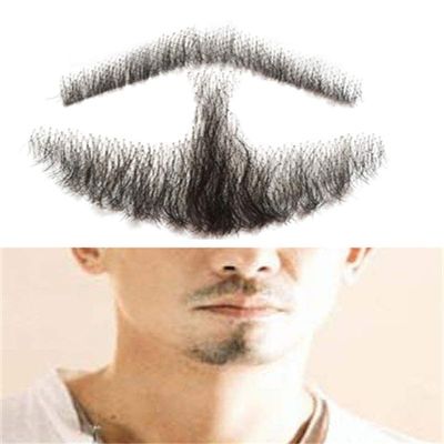 Aimeely Mens Simulation Fake beard Human Hair Mustache Makeup Cosplay Props (6#)