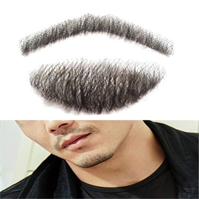 Aimeely Mens Simulation Fake beard Human Hair Mustache Makeup Cosplay Props (3#)