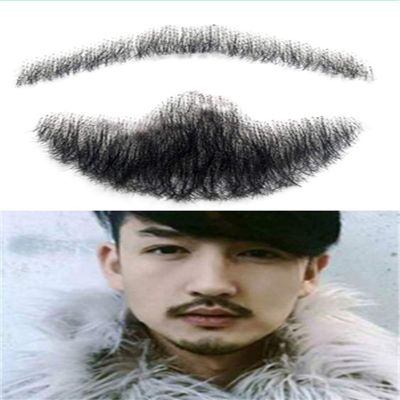 Aimeely Mens Simulation Fake beard Human Hair Mustache Makeup Cosplay Props (2#)