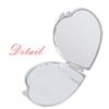 Sun Orange Flower Paint Heart Mirror Travel Magnification Portable Handheld Pocket Makeup view 2