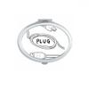 Data Wire USB Plug Line Hand-drawing Oval Mirror Portable Fold Hand Makeup Double Side Glasses view 1