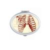 Rib Human Pleural Sketching Skeleton Oval Mirror Portable Fold Hand Makeup Double Side Glasses view 1