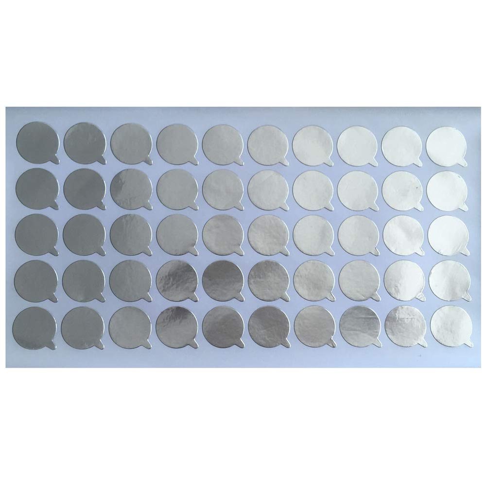 6 Sheets (300 Pcs) 19MM Aluminum Foil Sealing Stickers Round Cosmetic Bottle Label Stopper Paster for Toothpaste Soft Tube Essentiol Oil Bottle Makeup Storage Container