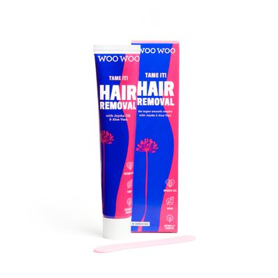 WooWoo - Tame It! In-Shower Natural Hair Removal Depilatory Cream | No Irritation Vegan Hair Remover For Sensitive Skin - Legs, Bikini, Intimate Areas (3.4 oz | 100 ml)