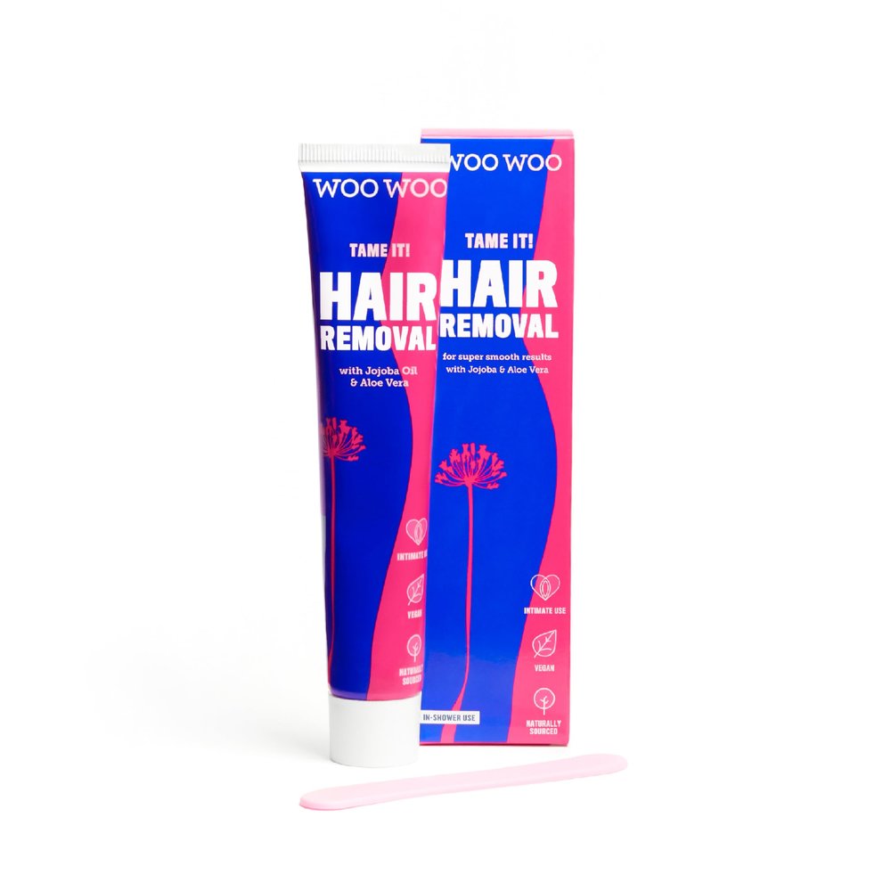 WooWoo - Tame It! In-Shower Natural Hair Removal Depilatory Cream | No Irritation Vegan Hair Remover For Sensitive Skin - Legs, Bikini, Intimate Areas (3.4 oz | 100 ml)