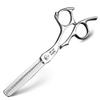 XUAN FENG 6 Inch Japanese 440C Steel Thinning and Cutting Scissors Set Barber Bearing Hair Scissors Hairdressing Tools Silver (Cutting scissors) view 2