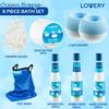 Birthday Gift, Bath Set in Ocean Bliss, Home Spa Gift Basket for Women, Men, Teens, Shower Gel, Bubble Bath, Lotion, Body Butter, Bath Bombs, Face Mask & Shower Gloves -Vit E & Shea Butter view 2
