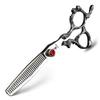 XUANFENG 6" 7" Hairdressing Scissors Hair Professional Cutting Shears Set Hair Thinning Scissors Barber Scissors 440C Japan (6 inch-2pcs-Thinning 20%) view 2