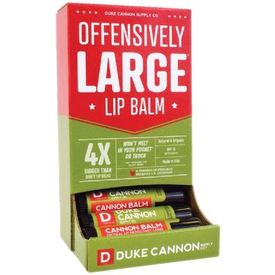 Duke Cannon Balm 140 Tactical Lip Protectant 15 Pack - Fresh Mint Flavored Lip Balm for Men with SPF 30, Large Size, Premium Ingredients, 0.56oz