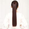 22" Long Straight Clip In Tail False Hair Ponytail Hairpiece With Hairpins Heat Resistant Synthetic Natural Wave Pony 105 22inches view 3