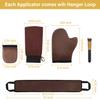 Boao 5 Pieces Self Tanning Mitt Applicator Kit, Includes Tanning Mitt, Exfoliating Glove, Mini Face Glove, Back Lotion Applicator, and Large Brush Makeup(Brown) view 4