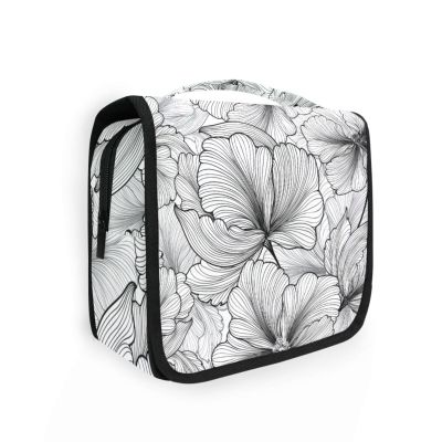 senya Hanging Travel Toiletry Bag Flowers Kit Makeup Case Cosmetics Organizer for Men Women pretty