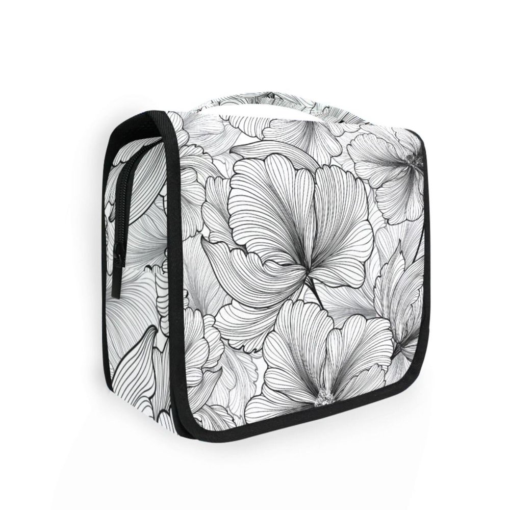 senya Hanging Travel Toiletry Bag Flowers Kit Makeup Case Cosmetics Organizer for Men Women pretty