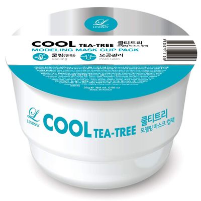 Lindsay Cool Tea Tree Rubber Modelling Mask | Natural Korean Water Rubber Mask | Chemical Free | Clean Beauty