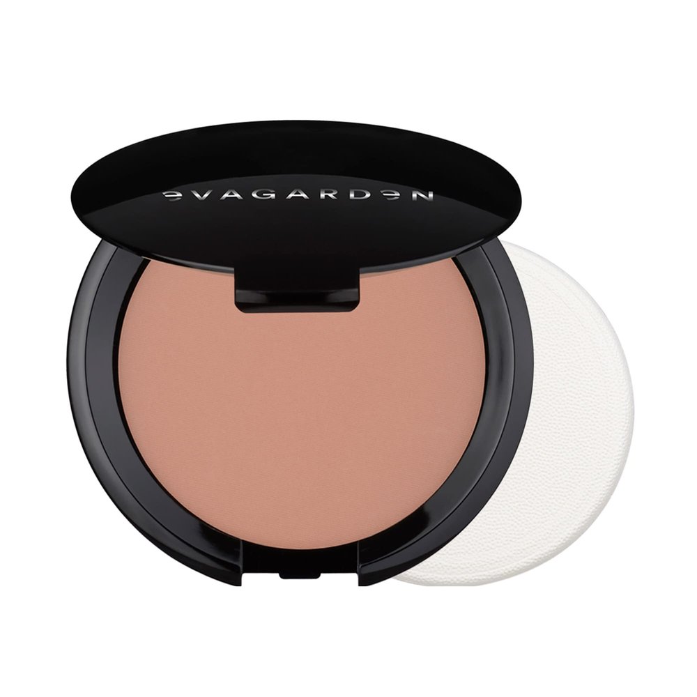EVAGARDEN Luxury Compact Powder - Soft and Luxurious Texture Melts on Your Skin for Smooth Finish - Long-Lasting Flawless Appearance - Helps Minimize Small Wrinkles - 894 Raw Sienna Dark - 0.35 oz