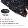 BHF 26 inch Kinky Curly Clip In Hair Extensions, Double Weft Full Head Japanese Heat Resistance Fiber 140g Synthetic Curly Hair Extensions For Women 7pieces (#1B) view 4