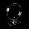 lasenersm 2 Pieces Clear Acrylic Headband Display Stand Single Headband Holder Hairband Display Stand Hair Hoop Holder Acrylic Headband Organizer, Transparent view 2