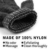 10Pairs Exfoliating Gloves - Premium Black Double Sided Scrub Wash Mitt for Bath or Shower - Luxury Spa Exfoliation Accessories for Beauty Spa Dead Skin Cell Remover, Suitable for Men and Women view 2
