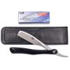 Kai Kasho Captain Japanese Professional Folding Straight Edge Barbering Razor with Leather Case - 20 Kai Captain Titan Blades Included - Also Compatible with Feather Artist Club Blades view 2